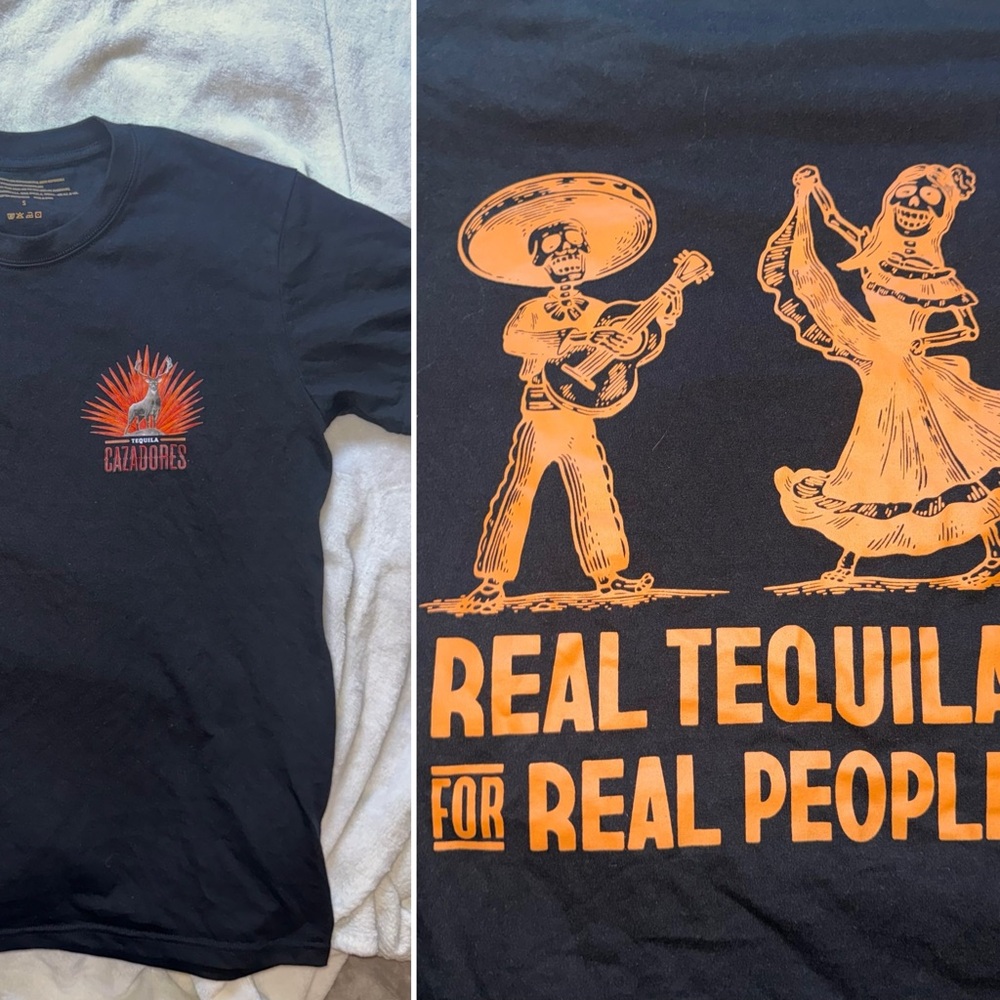 NEW Cazadores Tequila Graphic T-Shirt Adult Small Black Short Sleeve